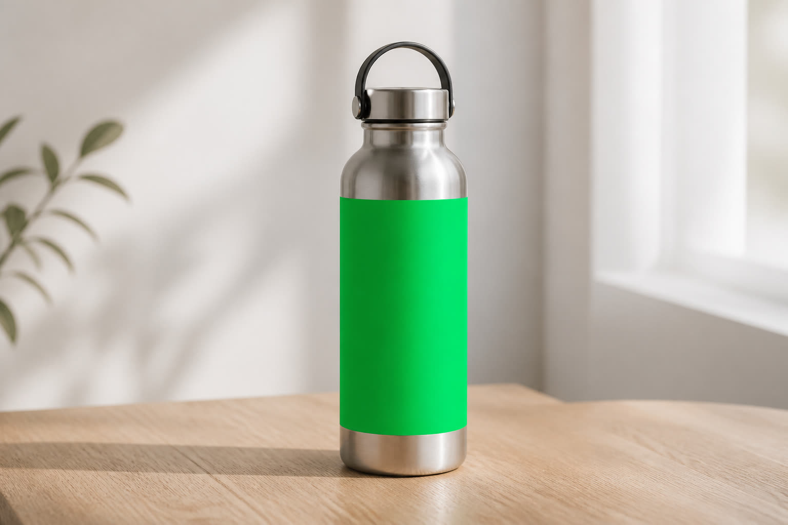 Bottle mockup with a placeholder area for artwork
