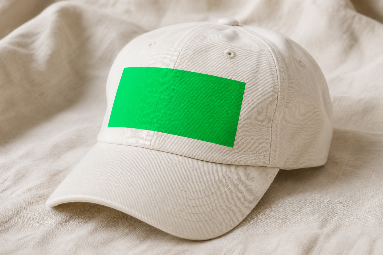 Cap mockup with a placeholder area for artwork